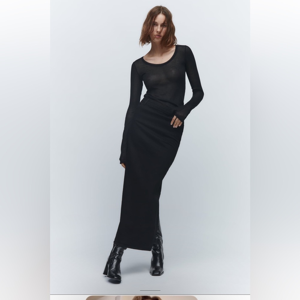 The contour ZW denim skirt maxi black XS
